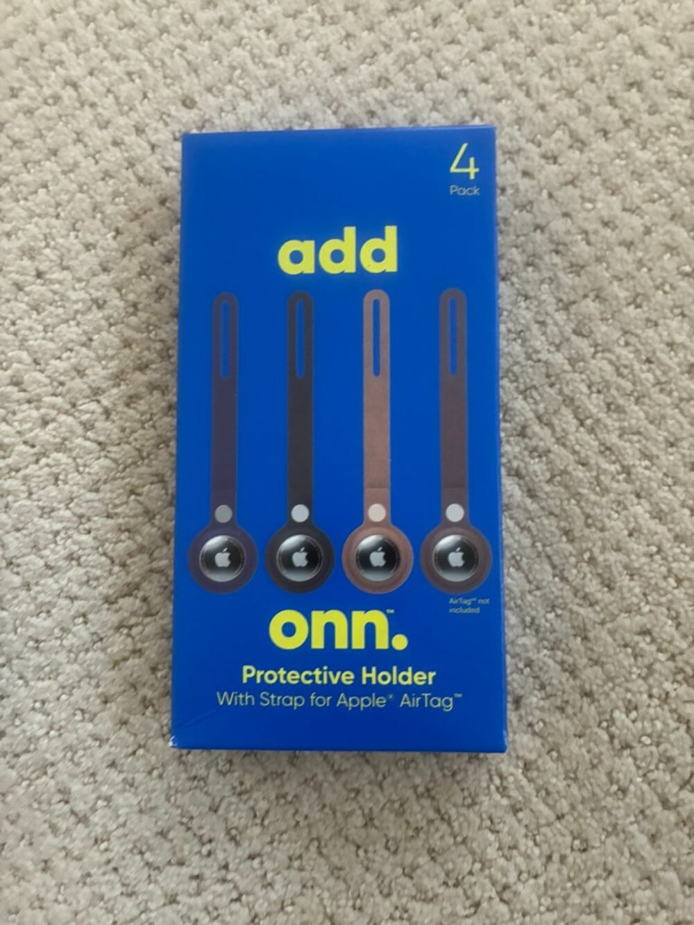 ONN Protective Holder Strap for Apple Air Tag 4 Pack - NEW